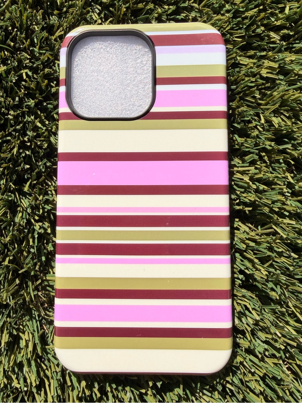 Sayoaho IPhone 15 Pro Max Case, Colorful Retro Striped Pattern